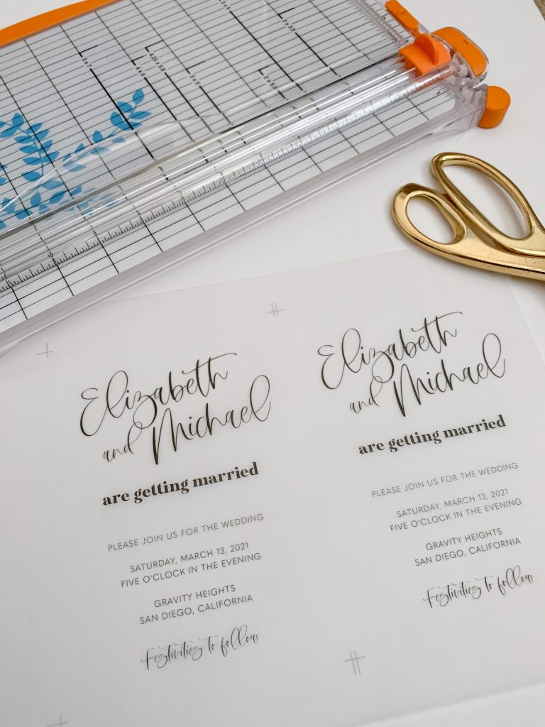 Translucent Wedding Invitation DIY with Download & Print - Chic